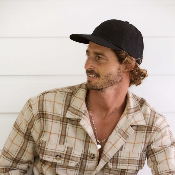 NWT Waterproof Oilskin Cotton Baseball Cap - Handmade - Black - Picture 3 of 15